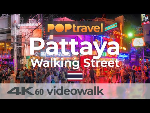PATTAYA Walking Street / Thailand ??- Songkran Night Tour (2019) – 4K 60fps (UHD)