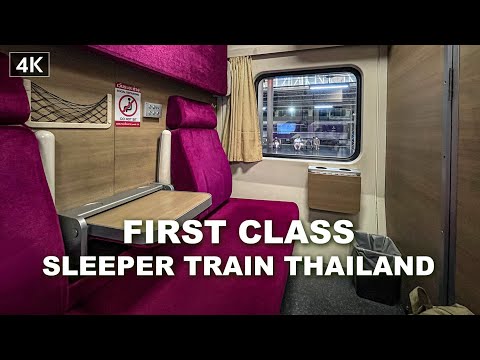 【4K】First class overnight train Bangkok to Chiang Mai, Thailand 2021