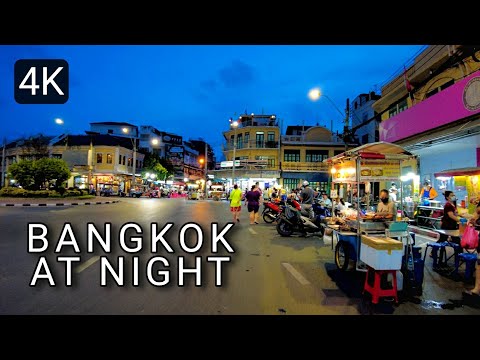 [4K] Night Walk In Bangkok Old Town – Thailand 2021