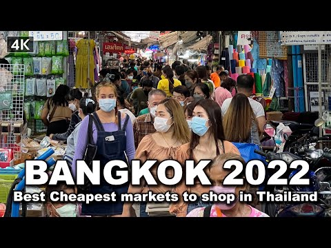 【?? 4K】Best Cheapest markets to shop in Thailand | Sampeng Market | Bangkok Walk 2022
