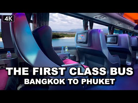 【?? 4K】Trying First class overnight Bus Bangkok To Phuket – The Most Comfortable Bus Thailand