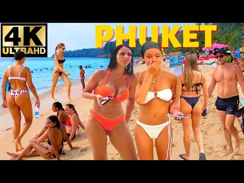 Phuket 2023: Amazing Beach Walk along Surin Beach Thailand [4K]